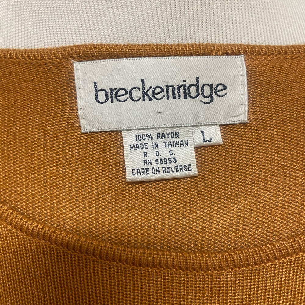Vintage Breckenridge Brown/Gold Fitted Shirt - Picture 3 of 3
